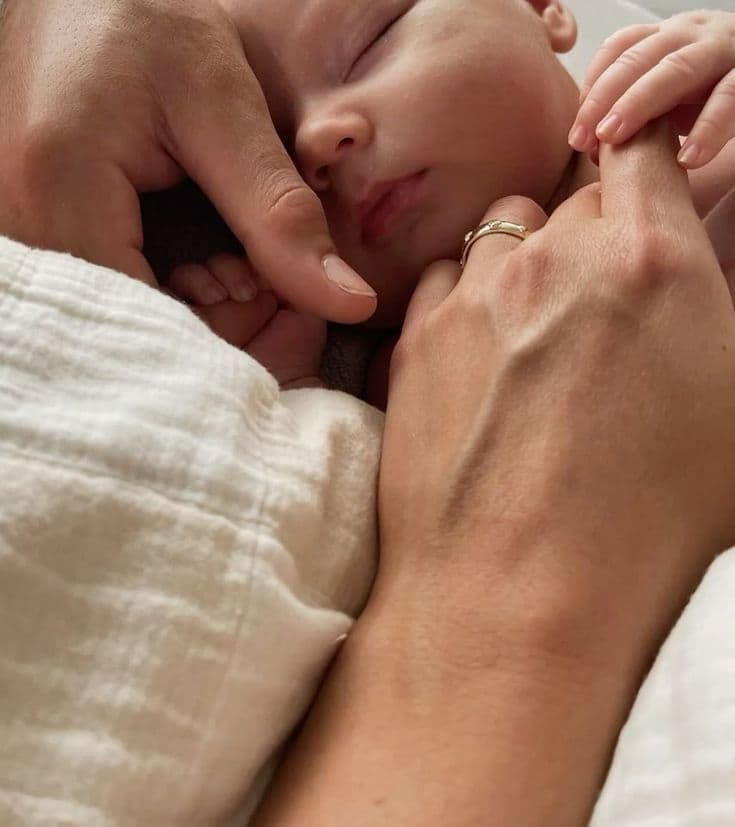 Happy parent with baby